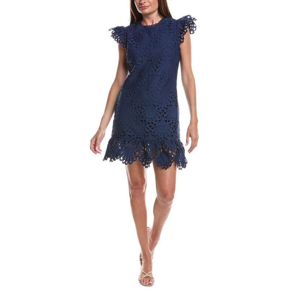 Layered With Love Womens  Embroidered Mini Dress, Navy